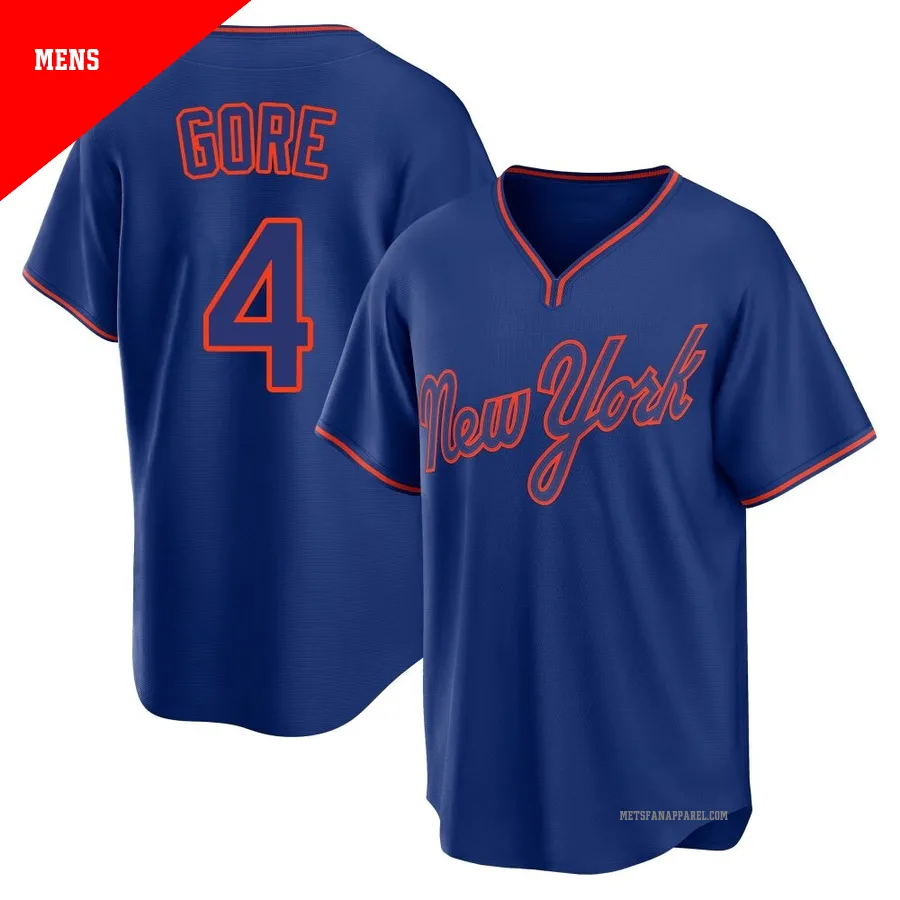New York Mets ＃4 Terrance Gore Men's Royal Replica Alternate 2 Jersey