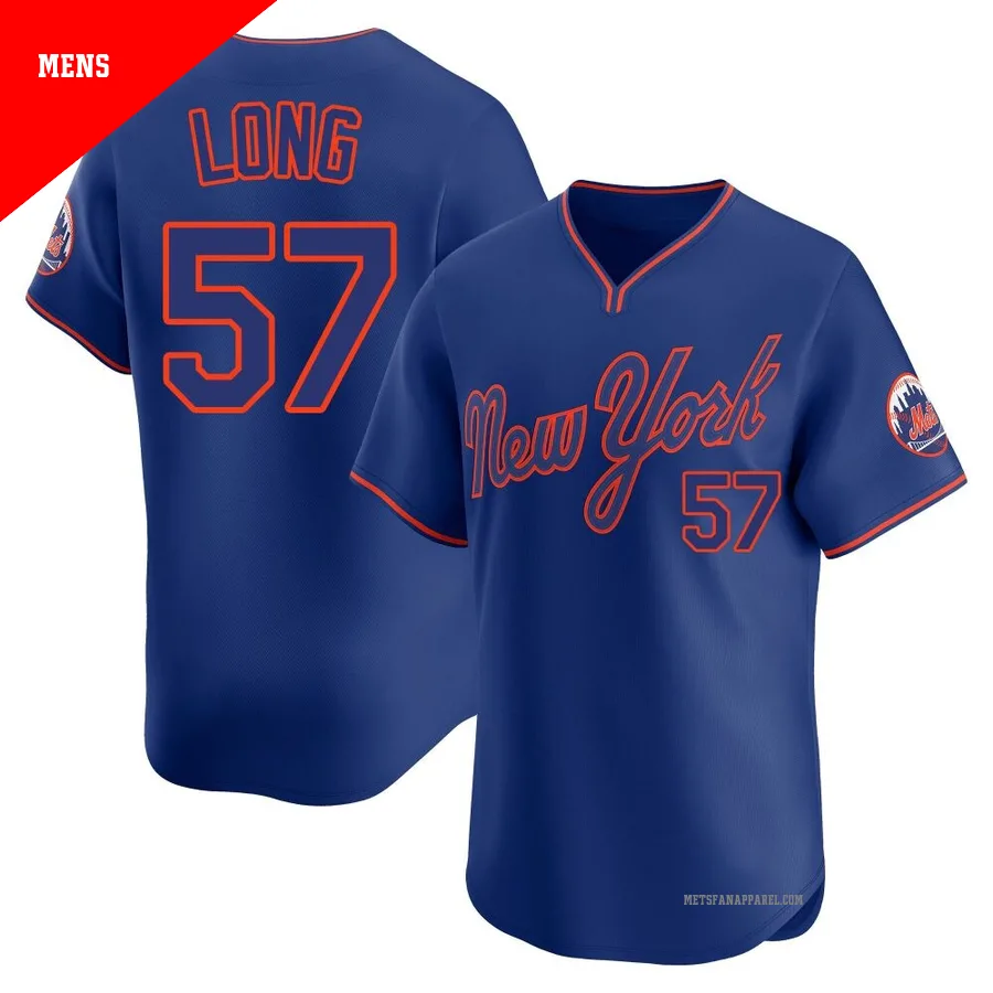 New York Mets ＃57 Kevin Long Men's Royal Limited Alternate 2 Jersey